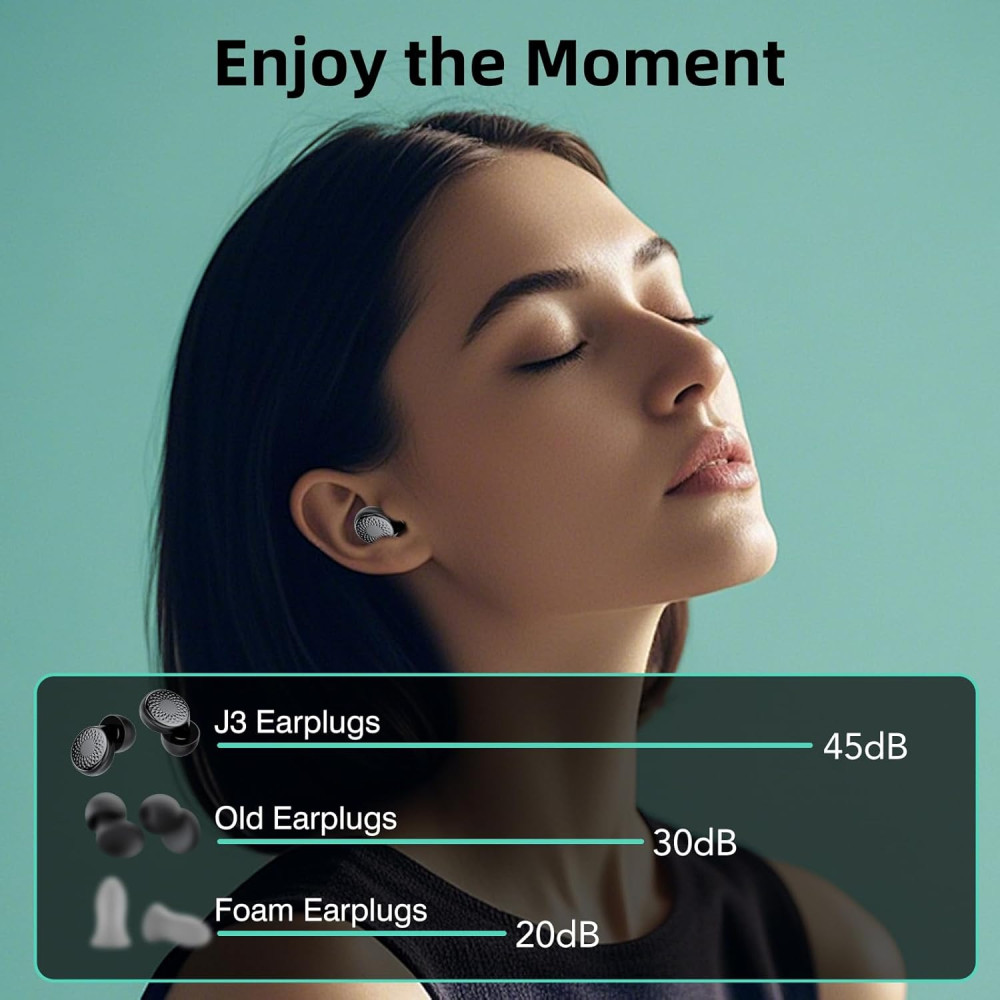 Беруши Quiet Earplugs J3 с футляром и сменными силиконовыми насадками –45 dB