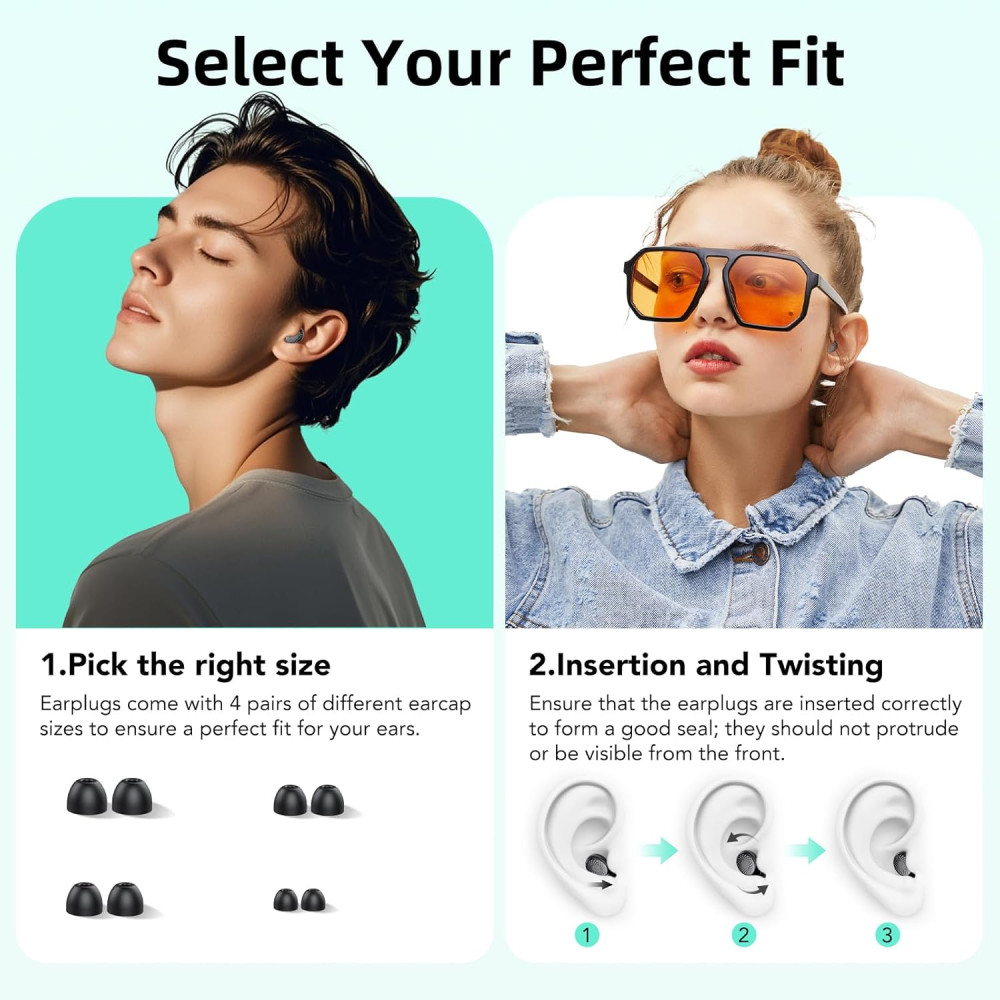 Беруши Quiet Earplugs J3 с футляром и сменными силиконовыми насадками –45 dB