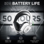 Безпровідні ігрові навушники Skapendy з мікрофоном, Bluetooth + 2.4 ГГц, до 50 годин роботи (Чорні)
