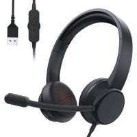 Проводные USB-наушники с микрофоном Syndesmos CM7006 для ПК