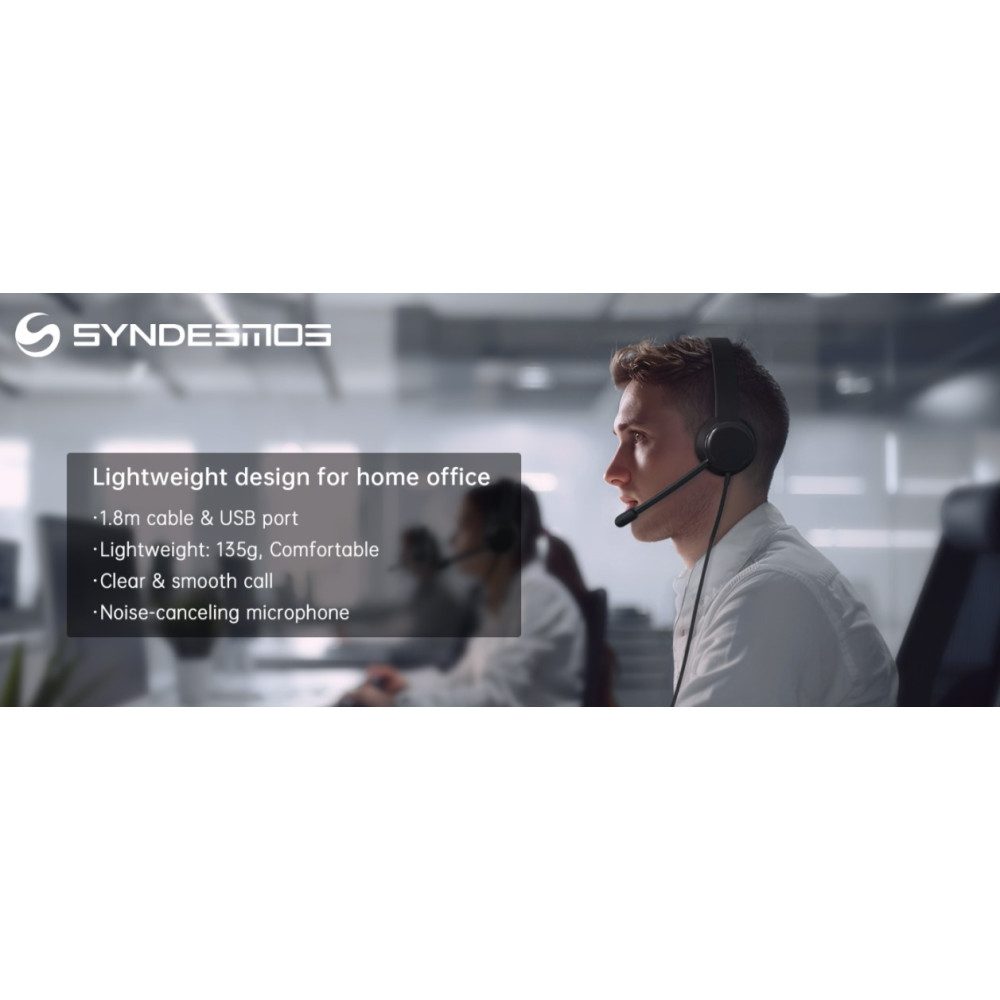 Проводные USB-наушники с микрофоном Syndesmos CM7006 для ПК