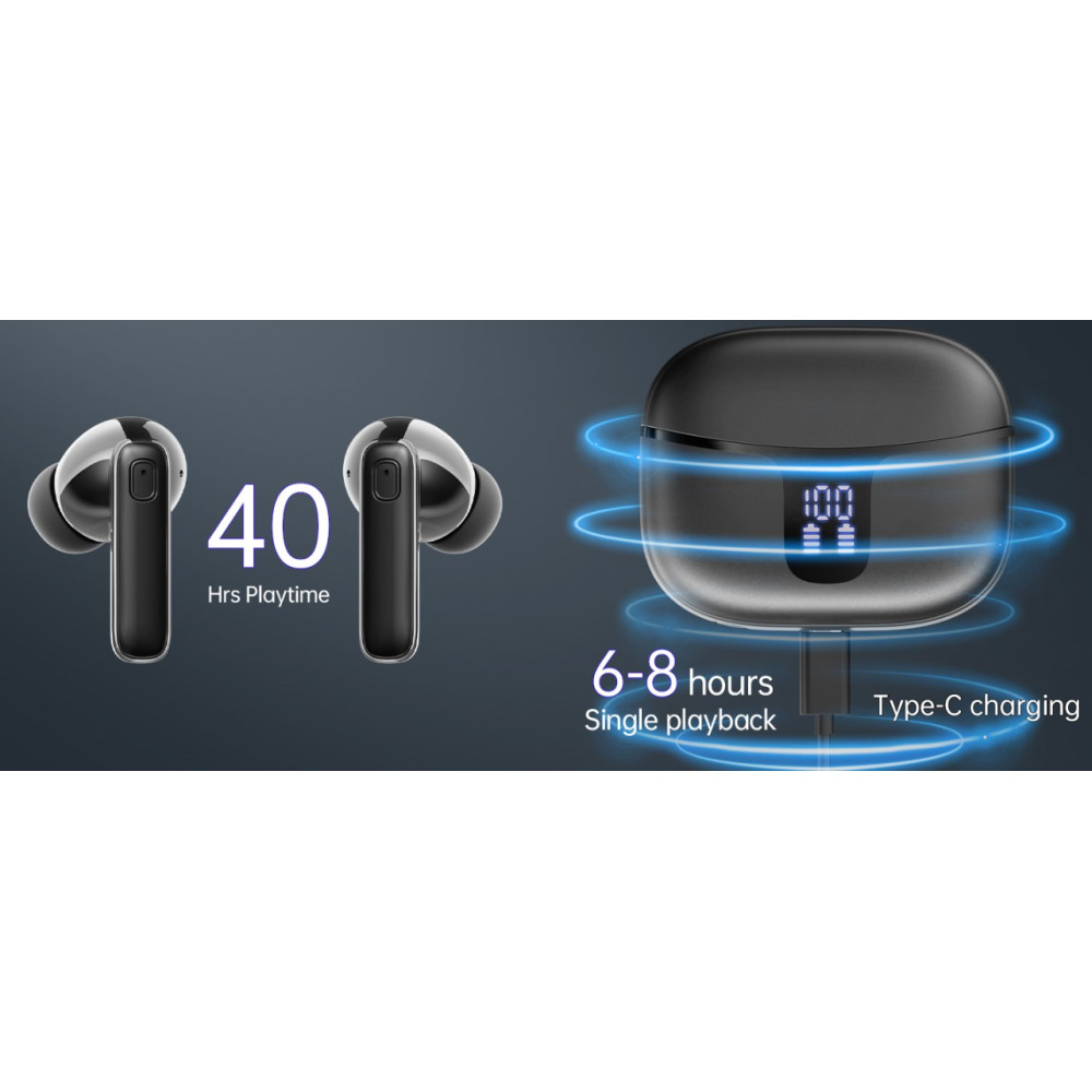Бездротові навушники Renimer BK11 Bluetooth 5 3 з ENC та LED-дисплеєм 