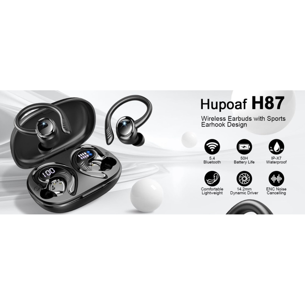 Бездротові навушники Hupoaf H87 Bluetooth 5 4 з вушними гачками