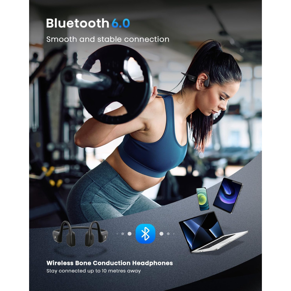 Бездротові навушники кісткової провідності Guudsoud Bluetooth 6 0 та IPX7