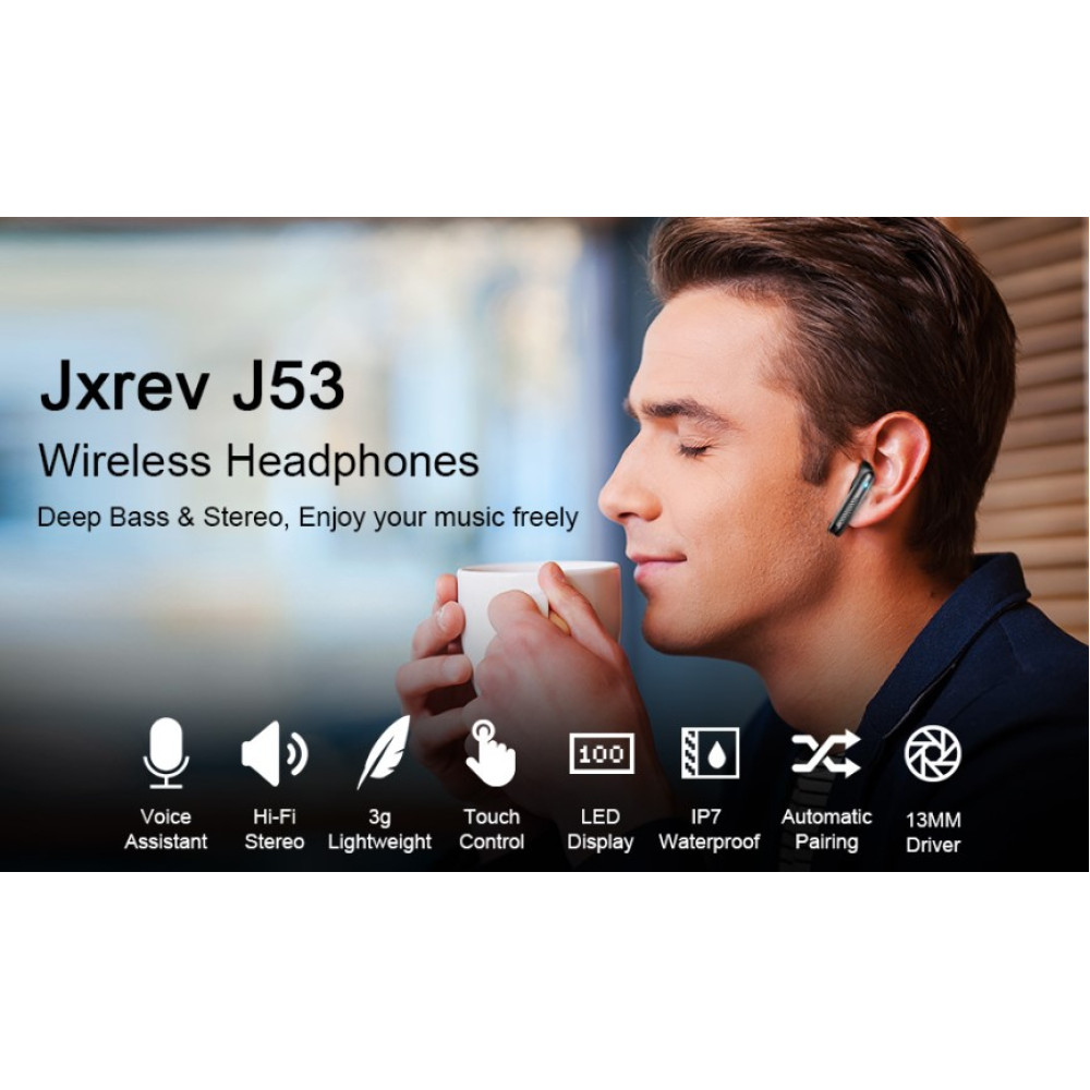 Беспроводные наушники Jxrev J53 Hi-Fi стерео до 32 ч работы