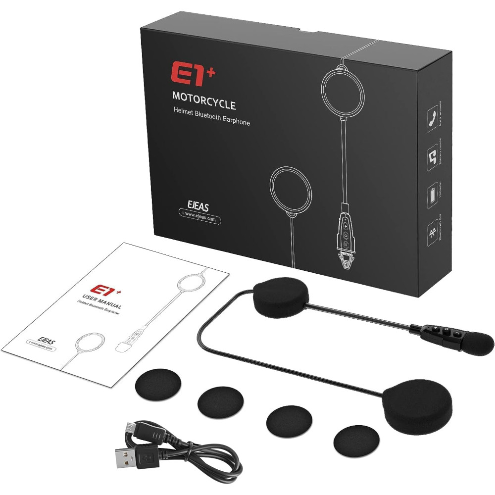 Bluetooth гарнитура для мотошлема EJEAS E1+ Bluetooth 5 1