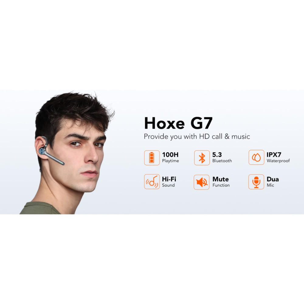 Bluetooth гарнитура Hoxe G7 до 100 часов работы IPX7