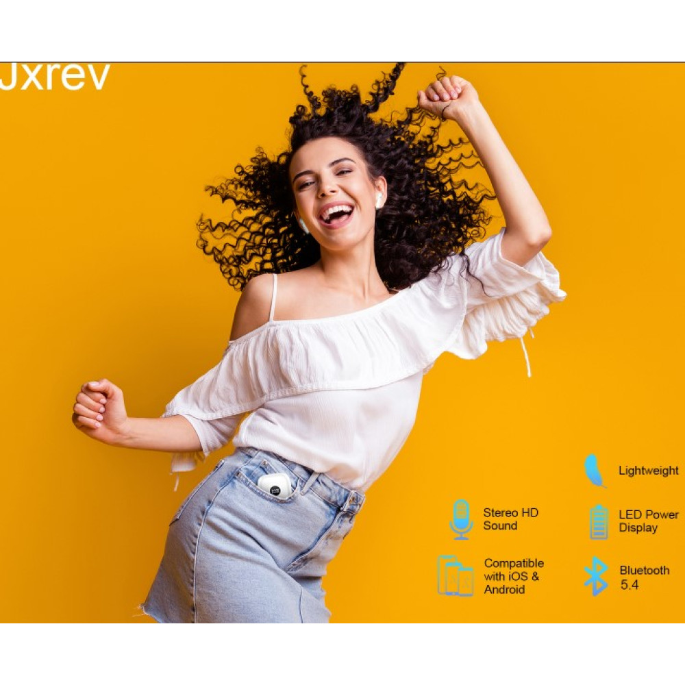 Бездротові навушники Jxrev J53 до 40 год роботи LED-дисплей IP7