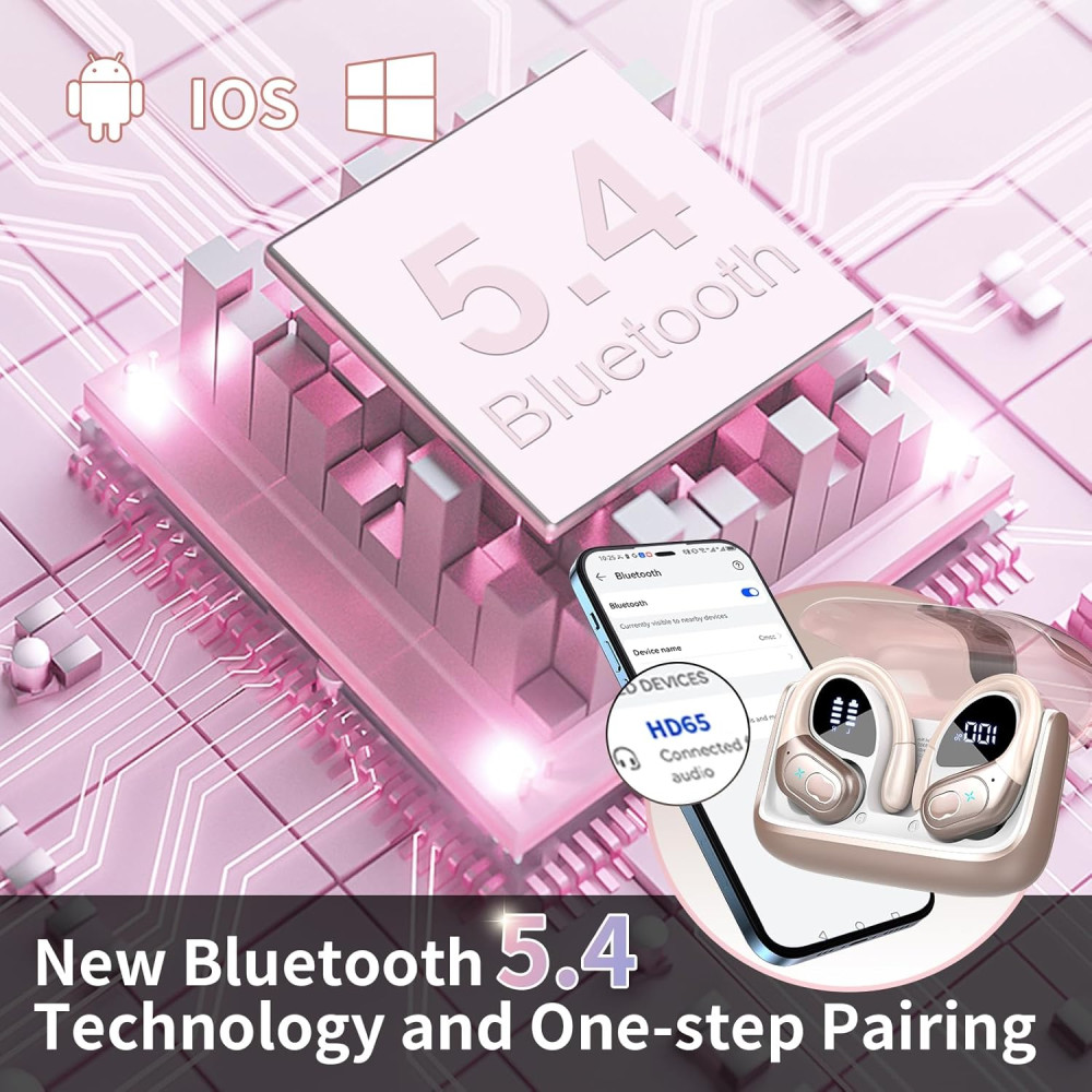 Беспроводные наушники STECEi HD65 до 75 ч работы ENC IP7