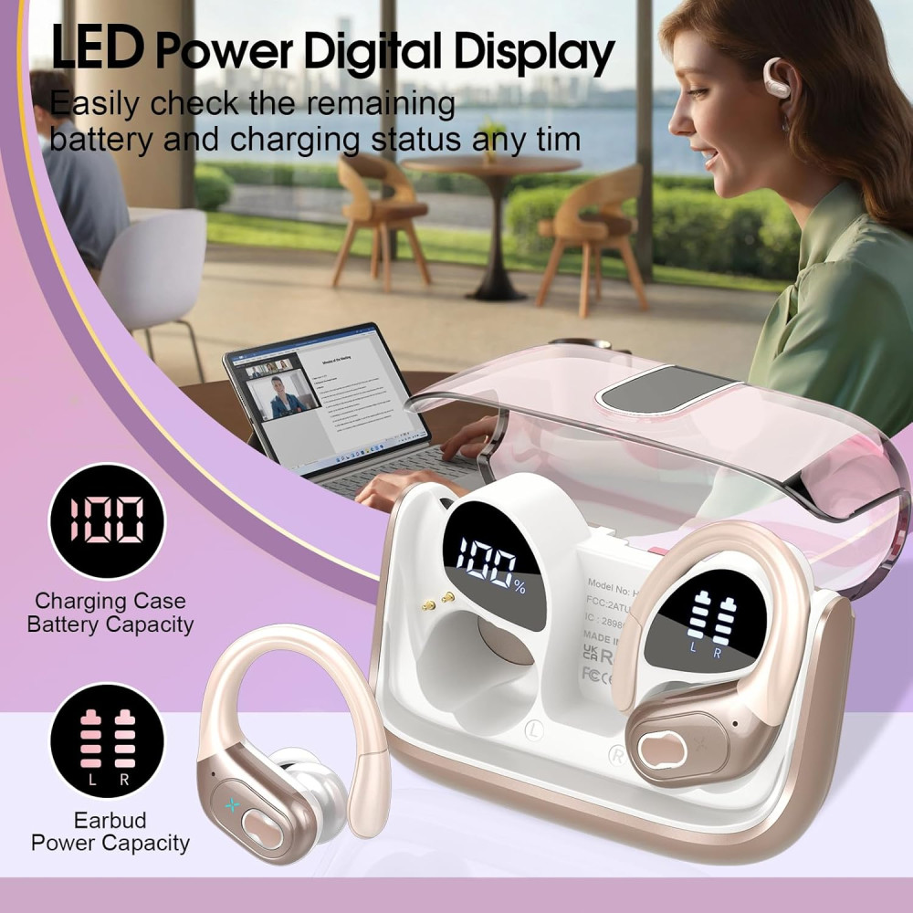 Беспроводные наушники STECEi HD65 до 75 ч работы ENC IP7
