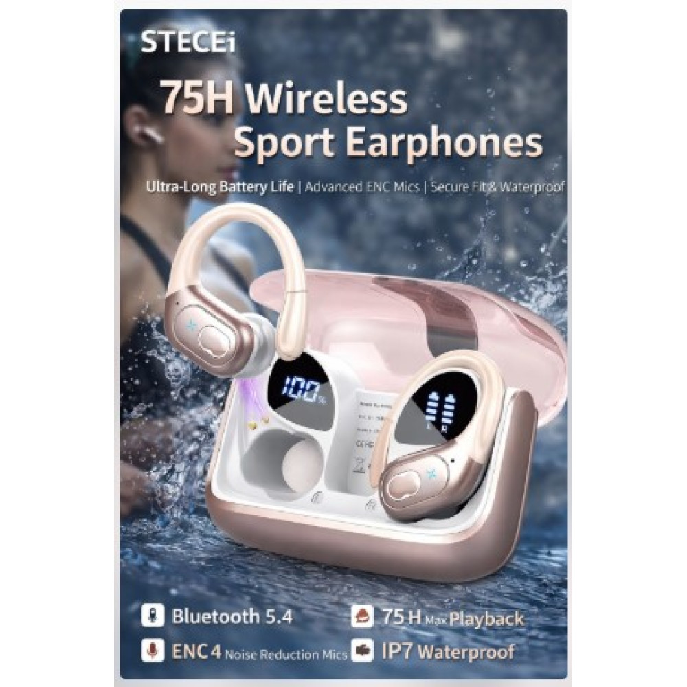 Беспроводные наушники STECEi HD65 до 75 ч работы ENC IP7