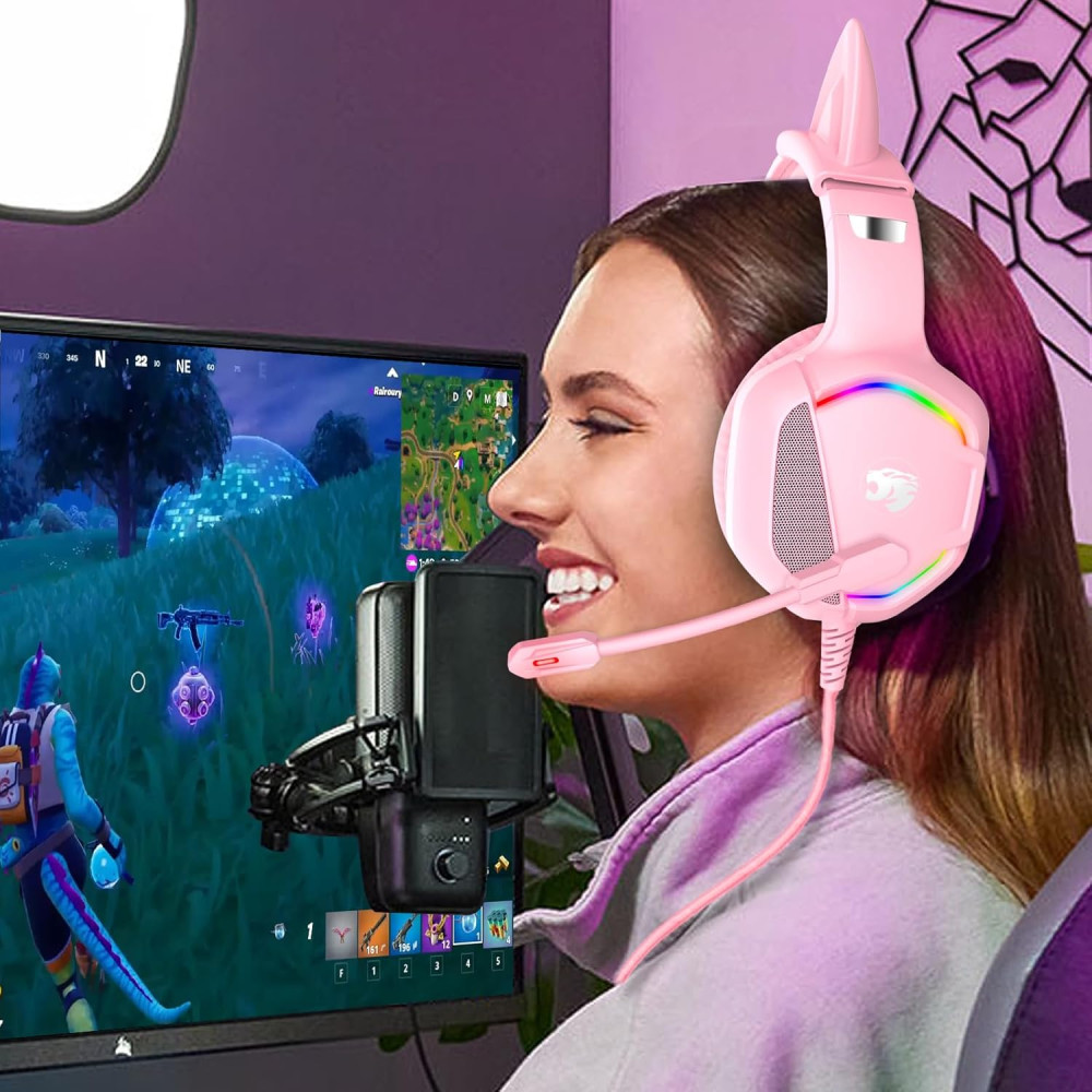 Игровые наушники IMYB A36 с микрофоном RGB подсветка 3 5 мм