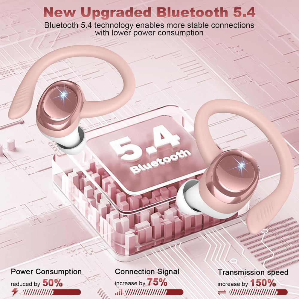 Бездротові навушники Hupoaf H87 до 50 годин роботи з LED дисплеєм IP7