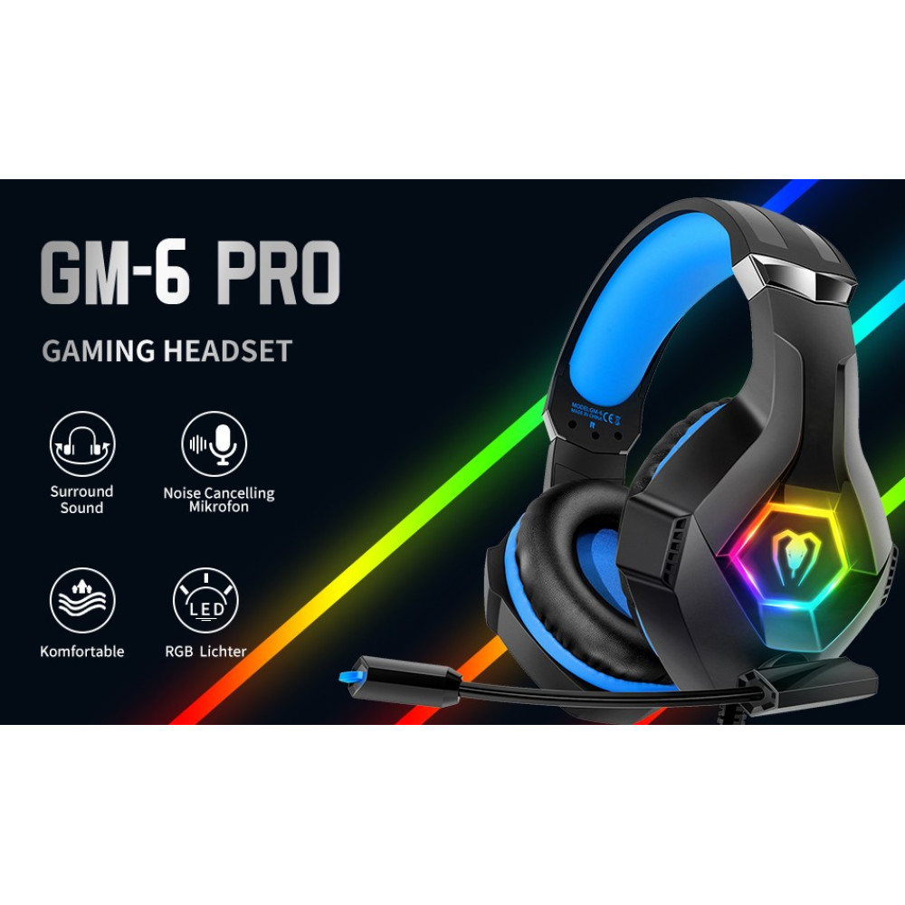 Бездротові ігрові навушники Ozeino GM-6 для Xbox з шумозаглушенням та RGB 