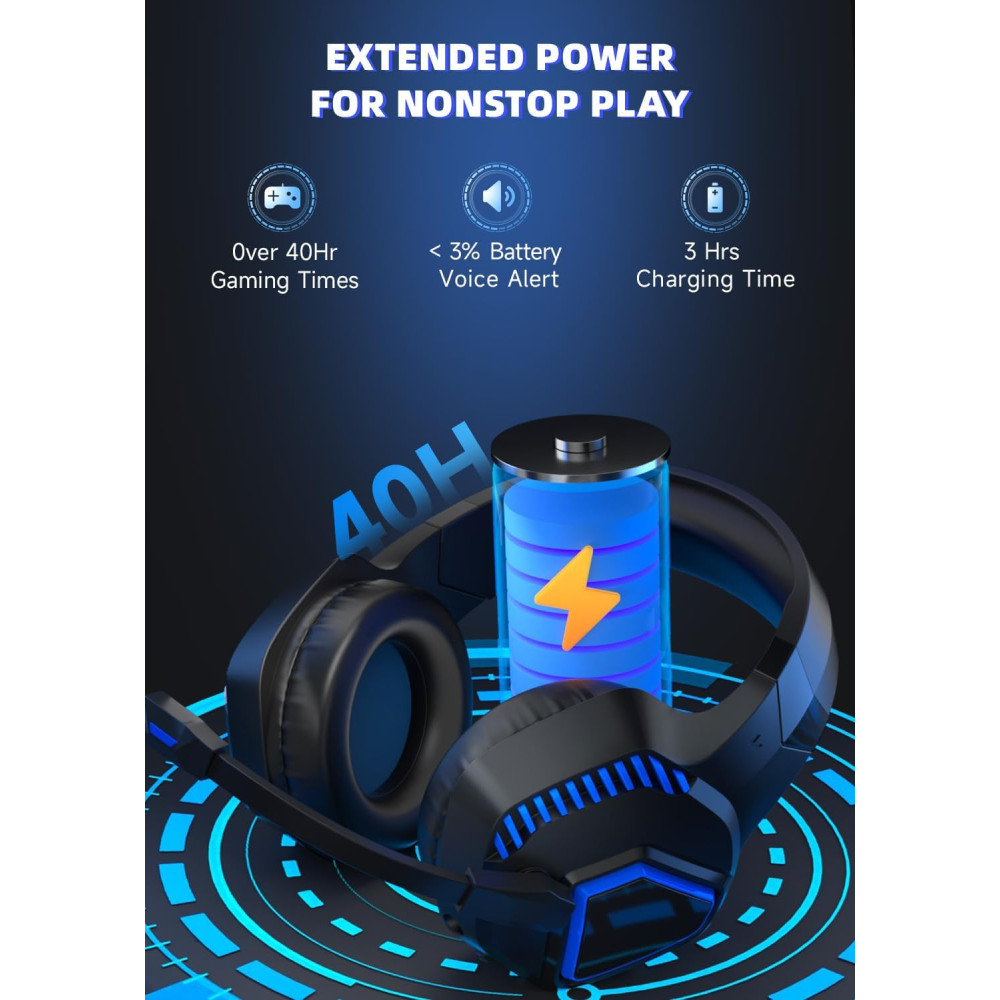 Игровые беспроводные наушники Gvyugke Captain 100 2,4GHz 40 ч