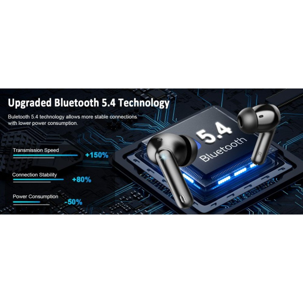 Бездротові навушники Donerton W90 Bluetooth 5,4 ENC шумозаглушення 40 годин