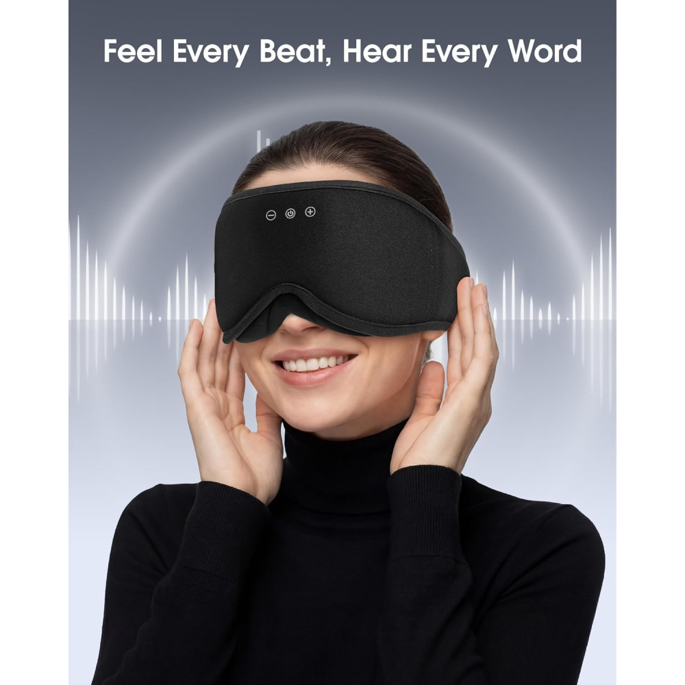 Маска для сна с наушниками Bluetooth 3D для отдыха мягкая дышащая