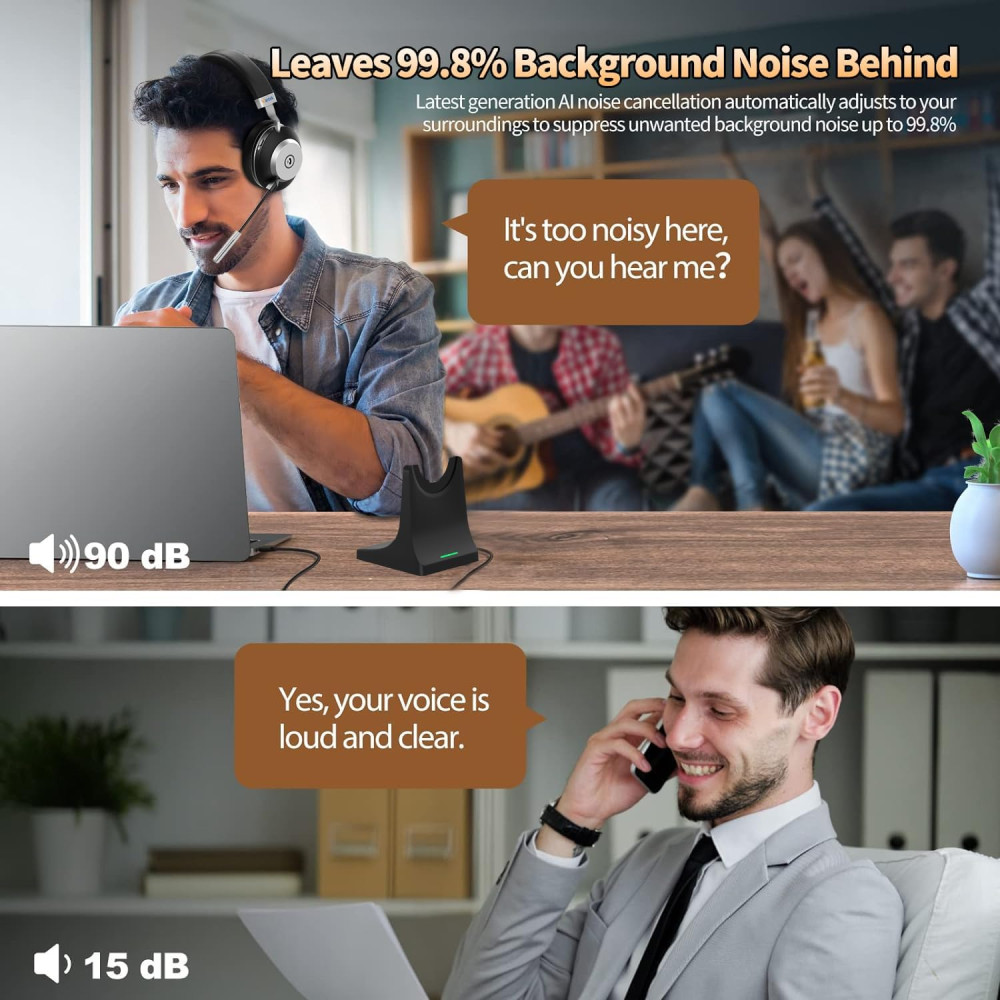 Беспроводная гарнитура Wantek 882 Bluetooth 5,3 с ENC шумоподавлением 50 часов