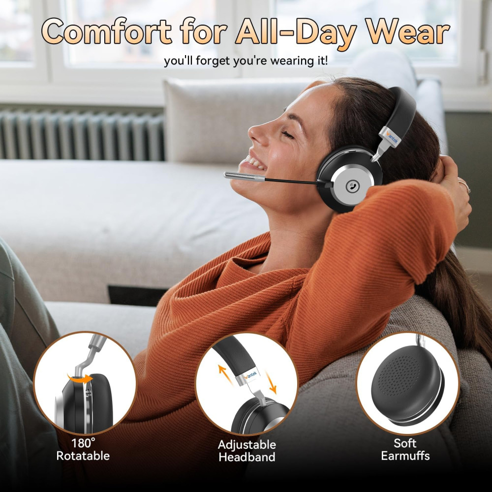 Беспроводная гарнитура Wantek 882 Bluetooth 5,3 с ENC шумоподавлением 50 часов
