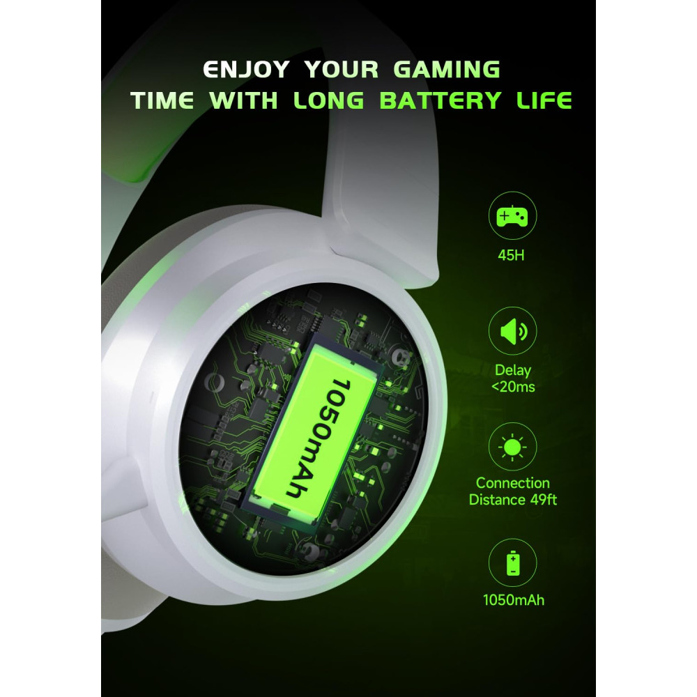 Беспроводная игровая гарнитура RYR Captain 200 Bluetooth 5,3 2,4 ГГц ENC 45 часов