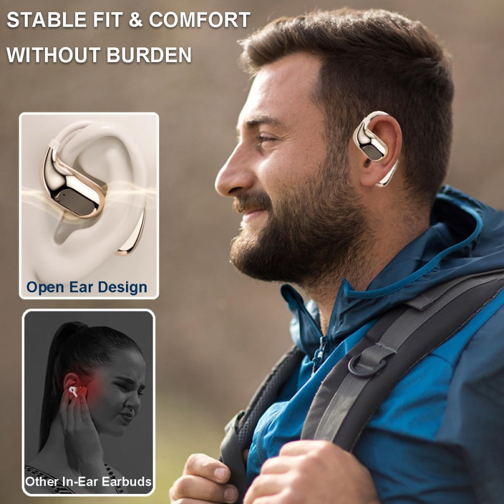 Bluetooth наушники ALANTOP с LED-дисплеем и кейсом для зарядки до 60 часов воспроизведения