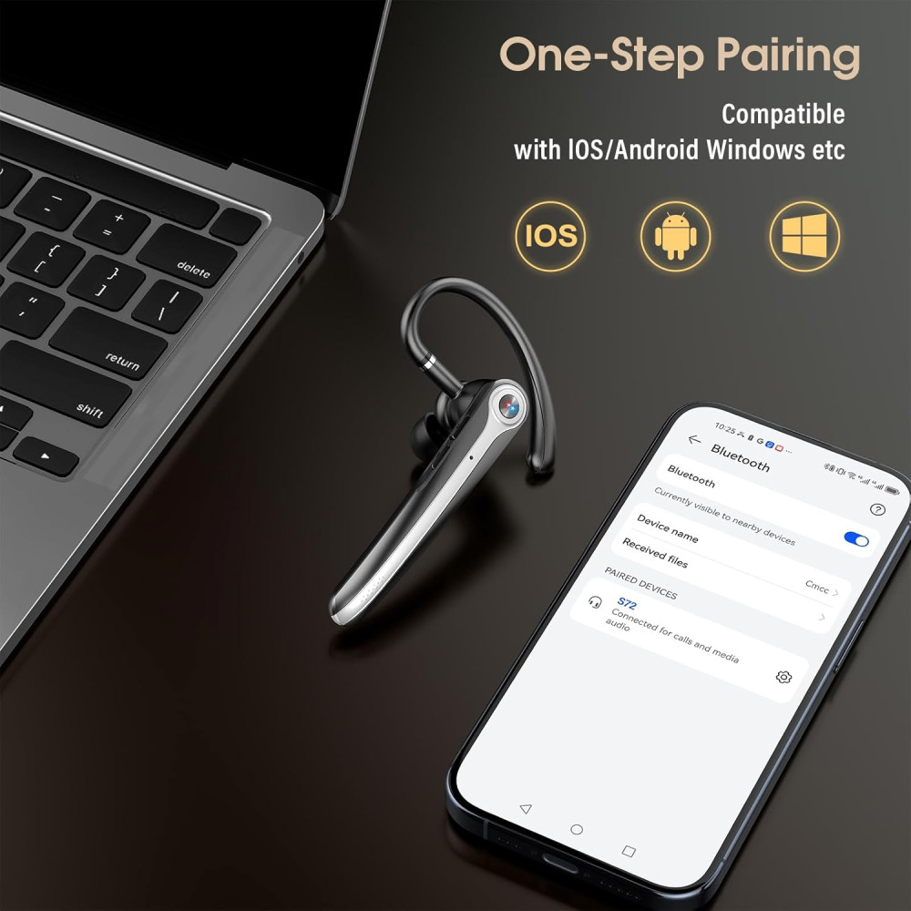 Bluetooth гарнітура Atheewon S72  бездротові навушники з ENC мікрофоном