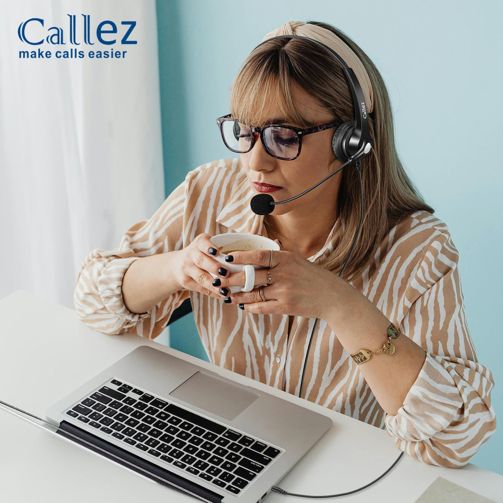 Callez Ведущие Наушники с Микрофоном 3.5 мм для Телефона и Компьютер