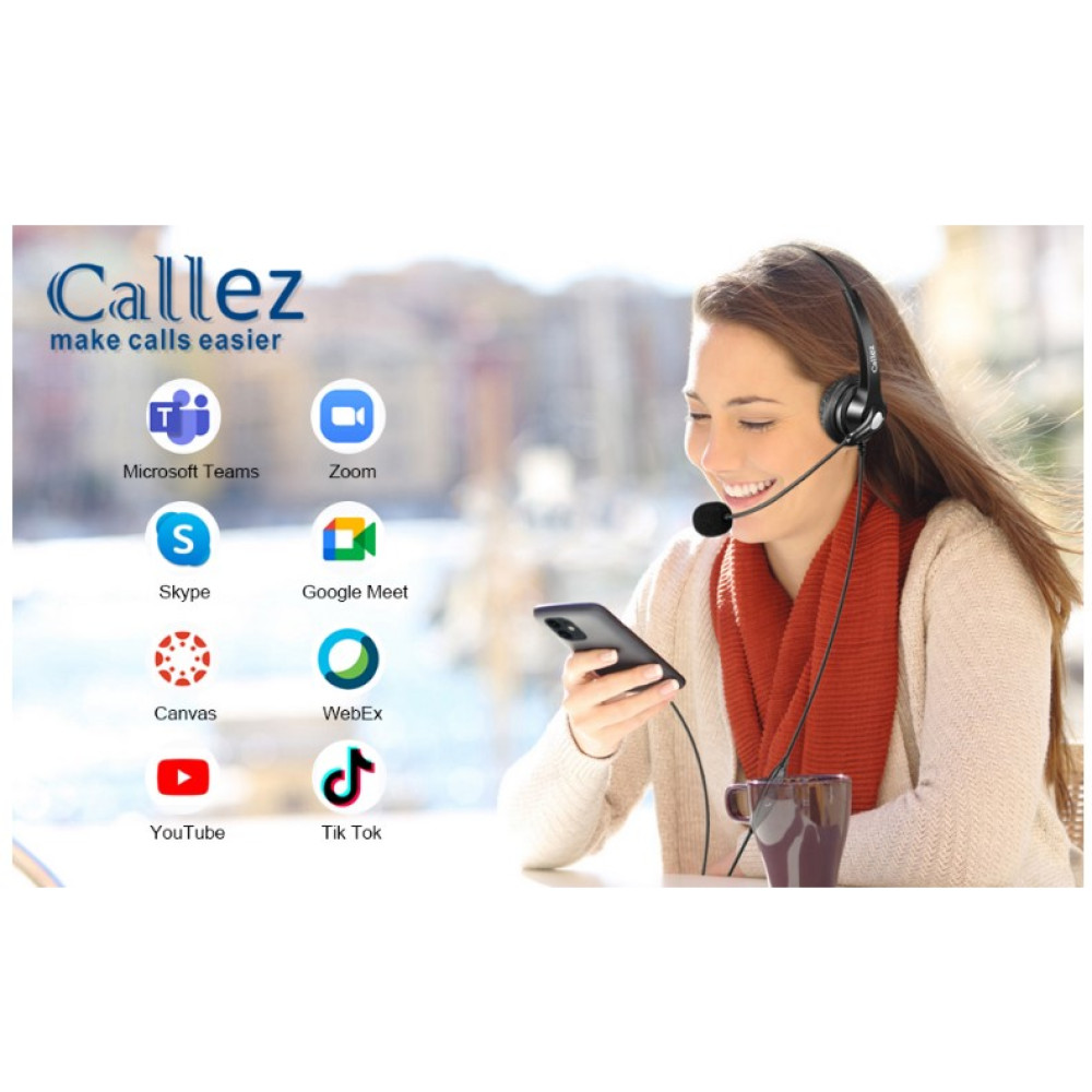 Callez Ведущие Наушники с Микрофоном 3.5 мм для Телефона и Компьютер