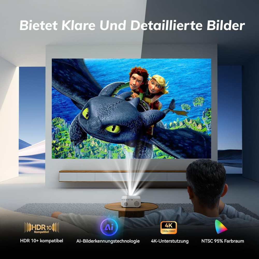 Проектор ZOOMCAT 4K Android 13 Netflix 28000 lm Wi-Fi 5G