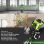 Лазерный уровень 4D 360° с трехногой CHISHIB для строительных работ с 2 аккумуляторами 4800 мАч