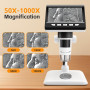 Цифровой микроскоп GlobalCrown RM 50–1000x 4,3 дюйма 1080p с 8 LED