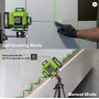 Лазерный уровень 4D 360° с трехногой CHISHIB для строительных работ с 2 аккумуляторами 4800 мАч