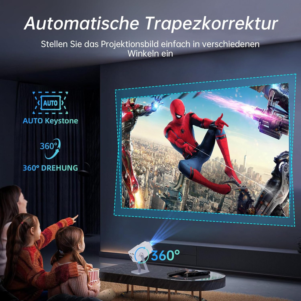 Портативный смарт-проектор K300 Home 1080P 4K HD с Wi-Fi и Bluetooth
