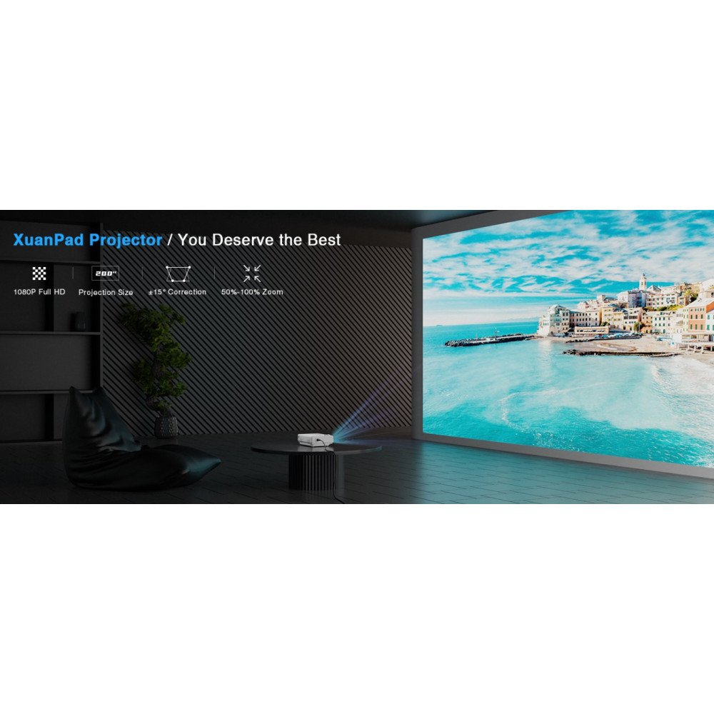 Мини проектор XuanPad 2024 портативный Full HD 1080P LCD