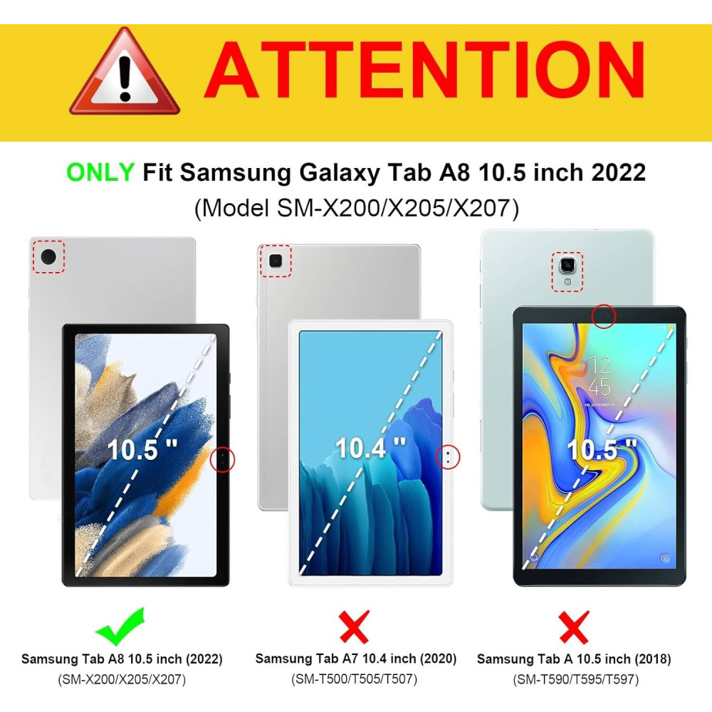 Чехол-клавиатура Fintie для Samsung Galaxy Tab A8 10,5 дюйма с Bluetooth-клавиатурой