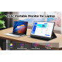 Портативный монитор Laptomo Full HD IPS 1920×1080 HDMI/USB-C со сложной подставкой