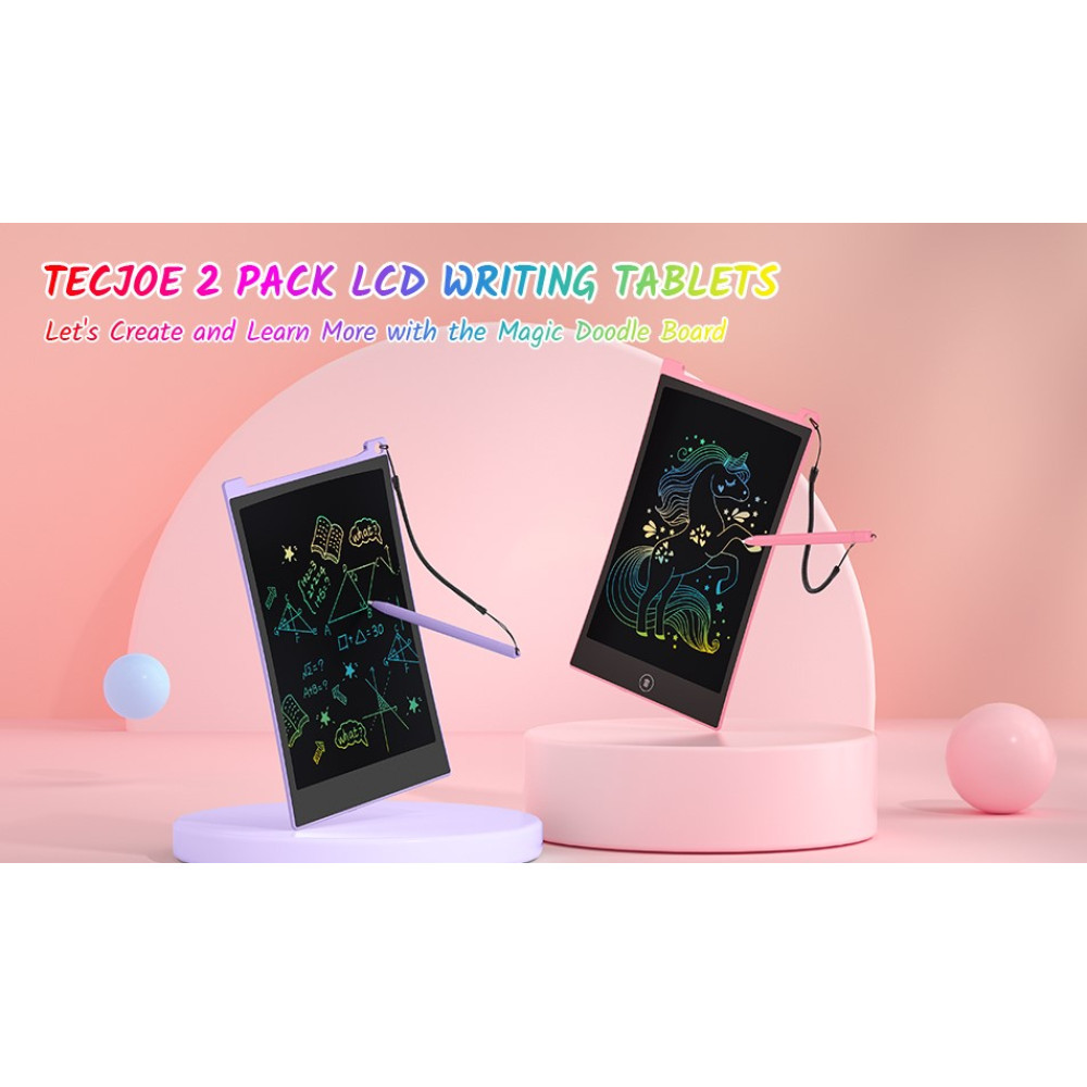 Набор планшетов для рисования TECJOE 2шт с цветным экраном для детей 3–6 лет