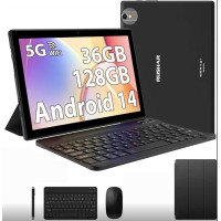 RUSHAR 10 дюймовый планшет на Android 14 с 5G и клавиатурой