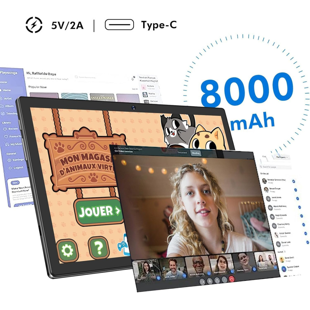 Планшет AOCWEI X900 10 дюймов Android 12 с клавиатурой и мышью