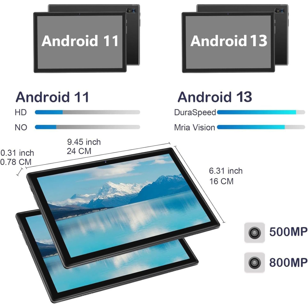 Планшет AOCWEI X900 10 дюймов Android 12 с клавиатурой и мышью