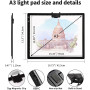 LED лайтбокс акумуляторний A3 Zocelight для алмазної мозаїки трасування та малювання