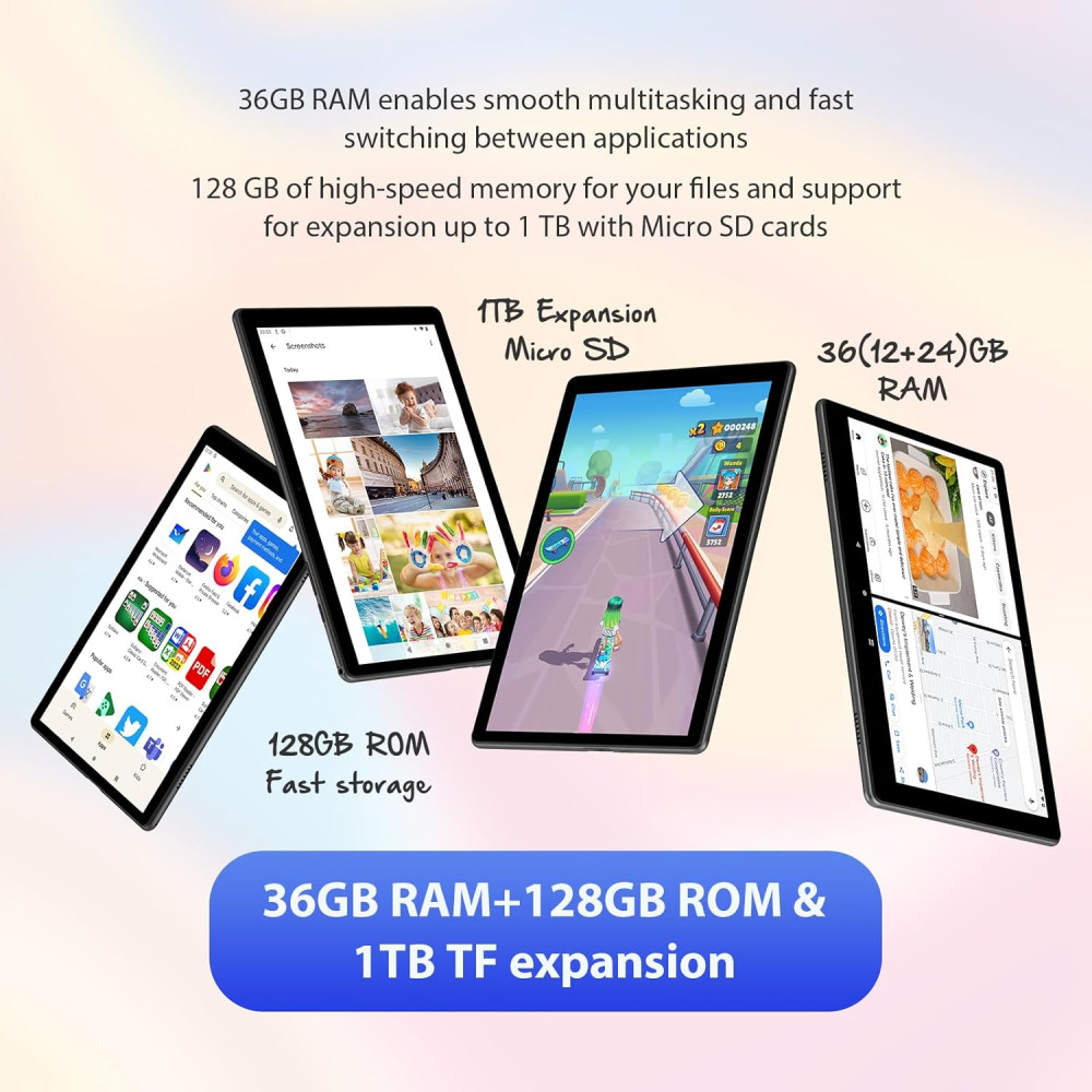 Уценка! Планшет LINROM 10,1 дюйма Android 15 36GB RAM 128GB 8000mAh