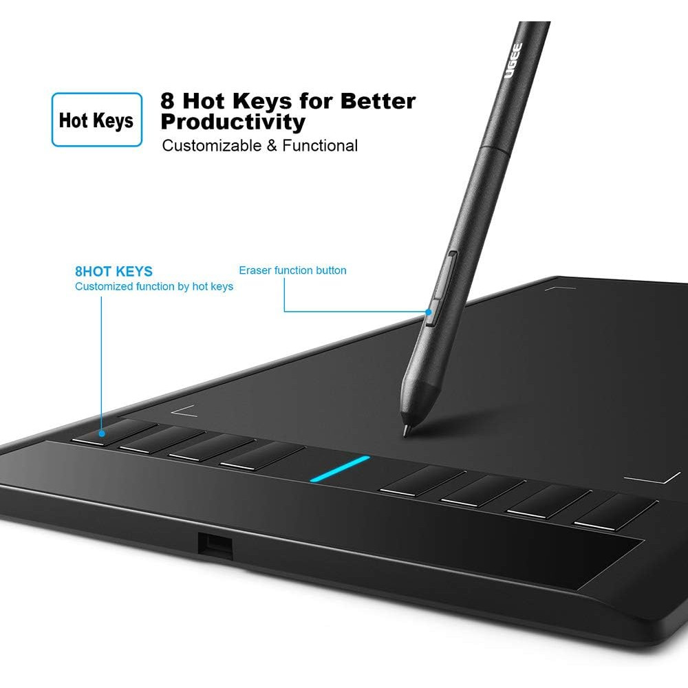 Графический планшет UGEE M708 8192 для рисования совместим с Windows Mac ChromeOS