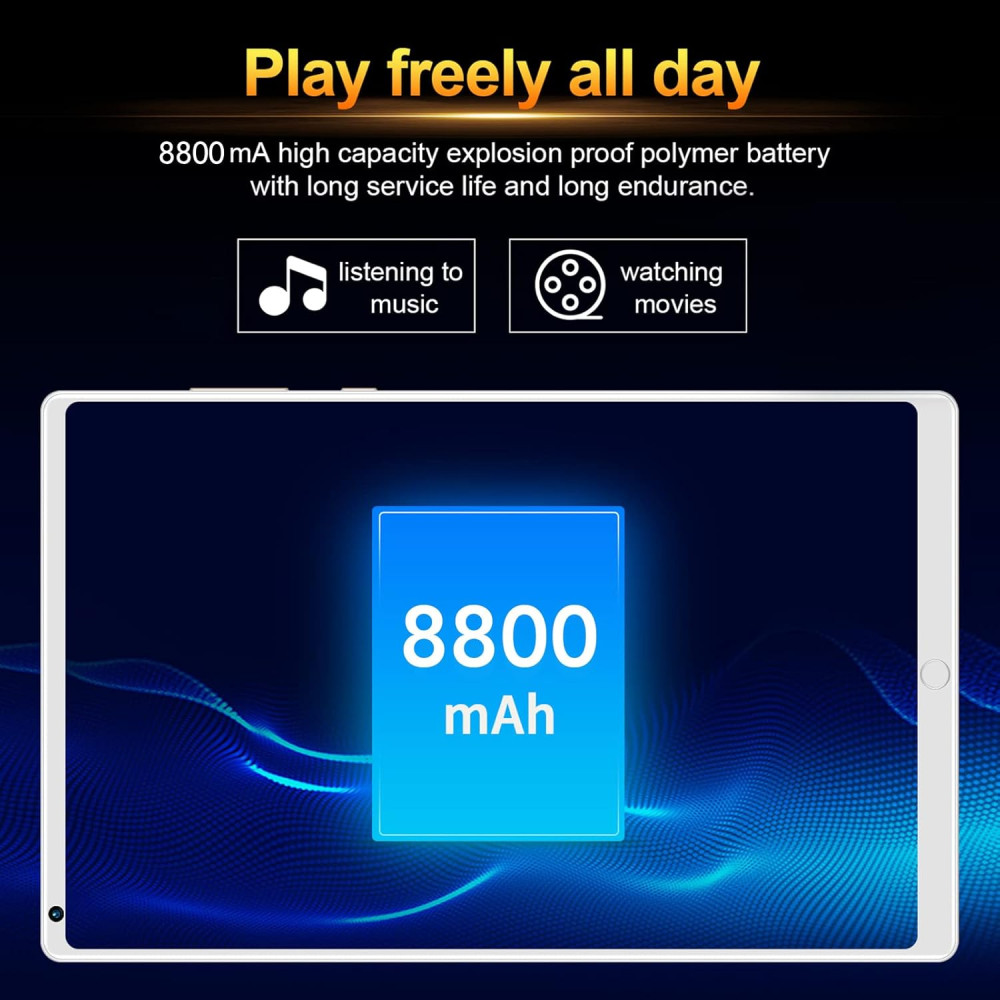 Планшет Zunate 8 дюймів K10 Android 10 8800mAh