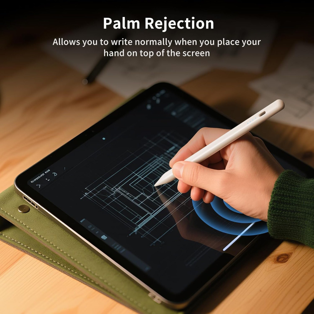 Стилус для iPad 2018–2025 Fuloview P6 универсальный с магнитным креплением