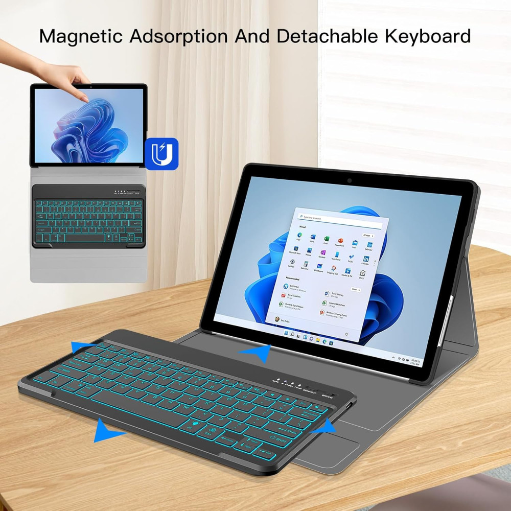 Чохол клавіатура XIWMIX для Microsoft Surface Pro 8 з підсвічуванням 7 кольорів