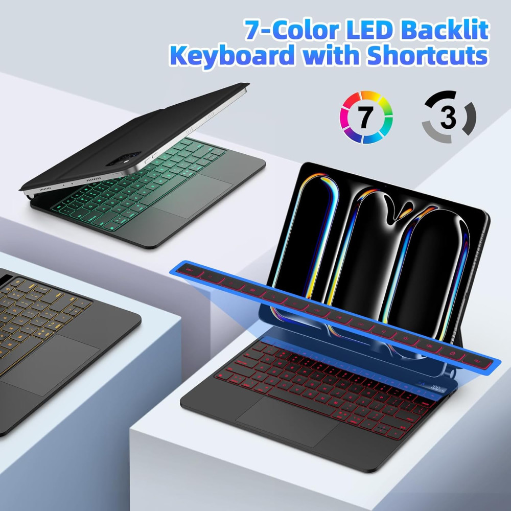 Магнитная клавиатура Bettdow A1901 для iPad с тачпадом и LCD-дисплеем