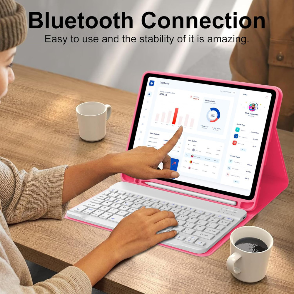 Чехол клавиатура для iPad 10 9 11 KVAGO Bluetooth съемная клавиатура
