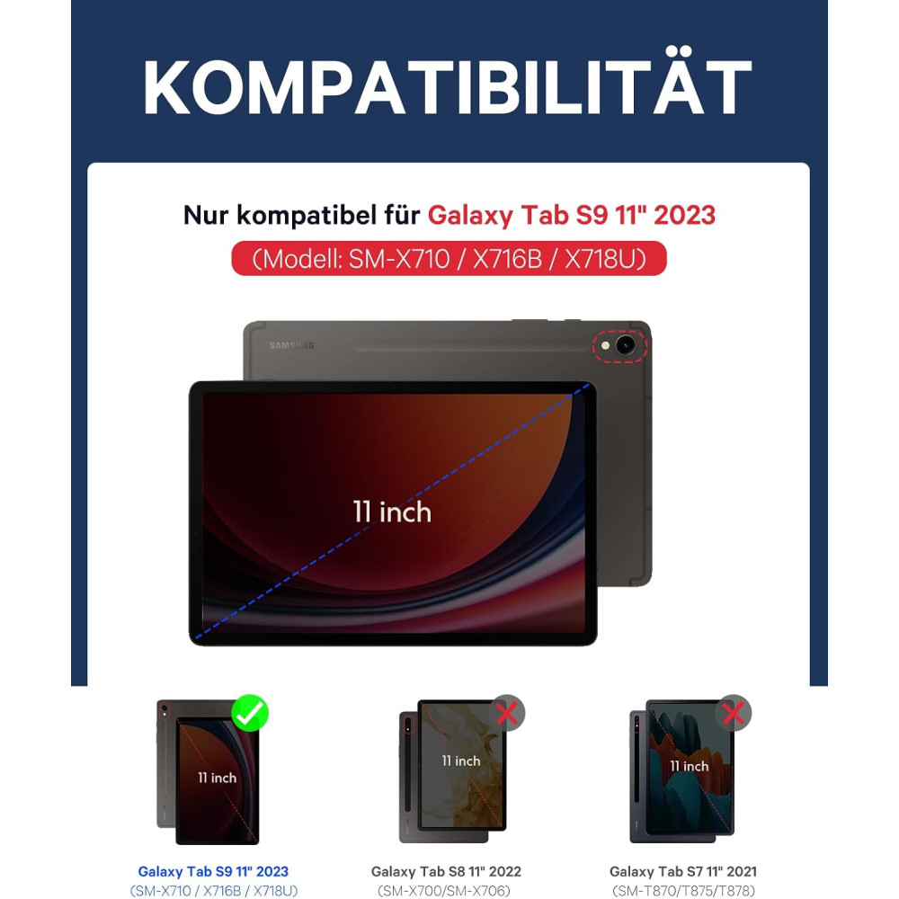 Чехол клавиатура для Samsung Galaxy Tab S9 11 с тачпадом