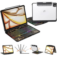Чехол клавиатура Uminy для iPad Pro 11 M4 M5 с трекпадом и RGB